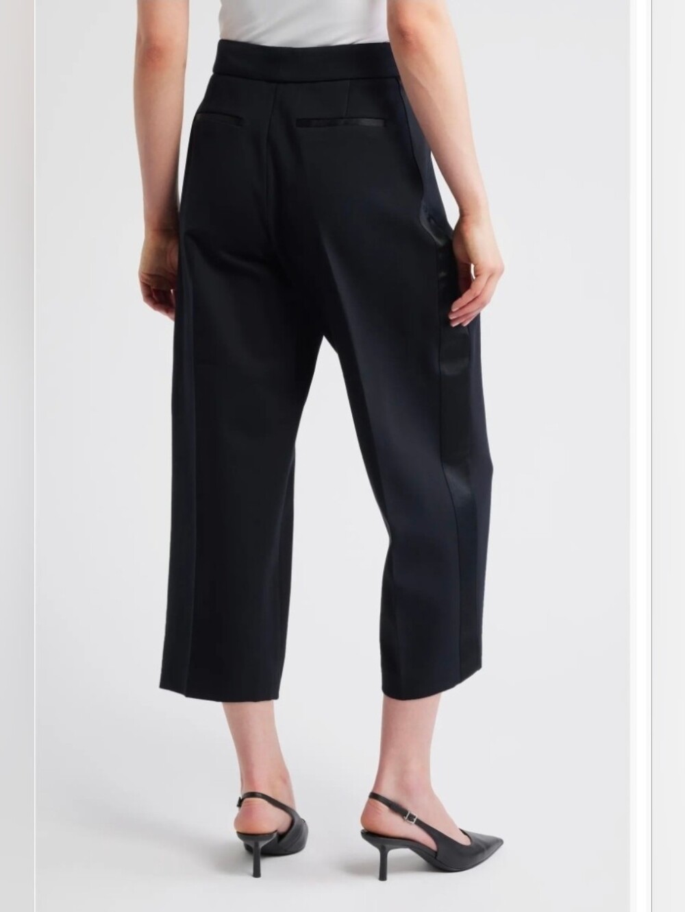 SPANX Ponte Knit Pleated Tuxedo Pants Size L - Picture 2 of 11